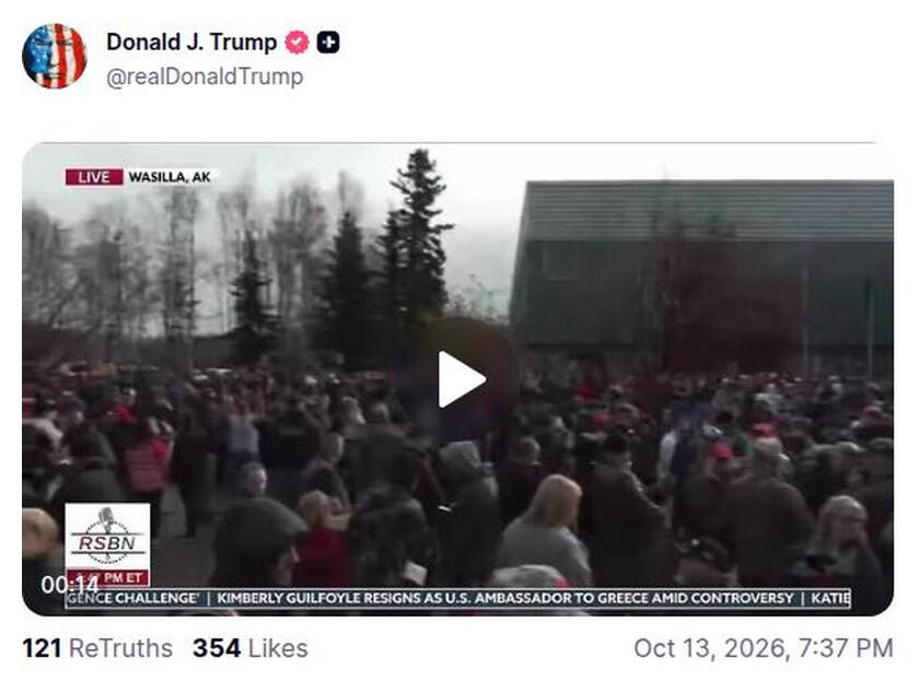 Post preview from Donald Trump
