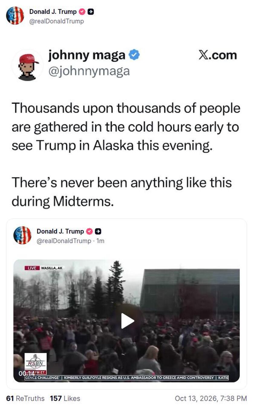 Post preview from Donald Trump
