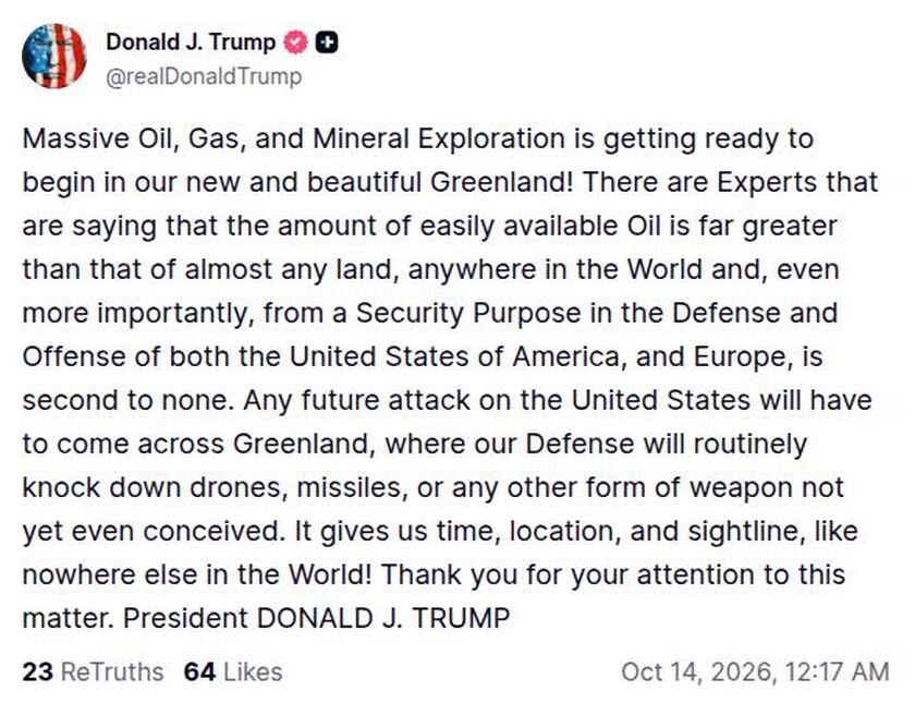 Post preview from Donald Trump
