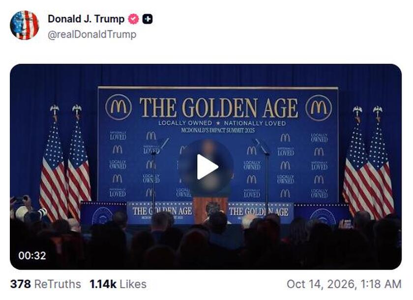 Post preview from Donald Trump