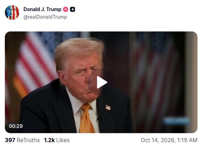 Post preview from Donald Trump