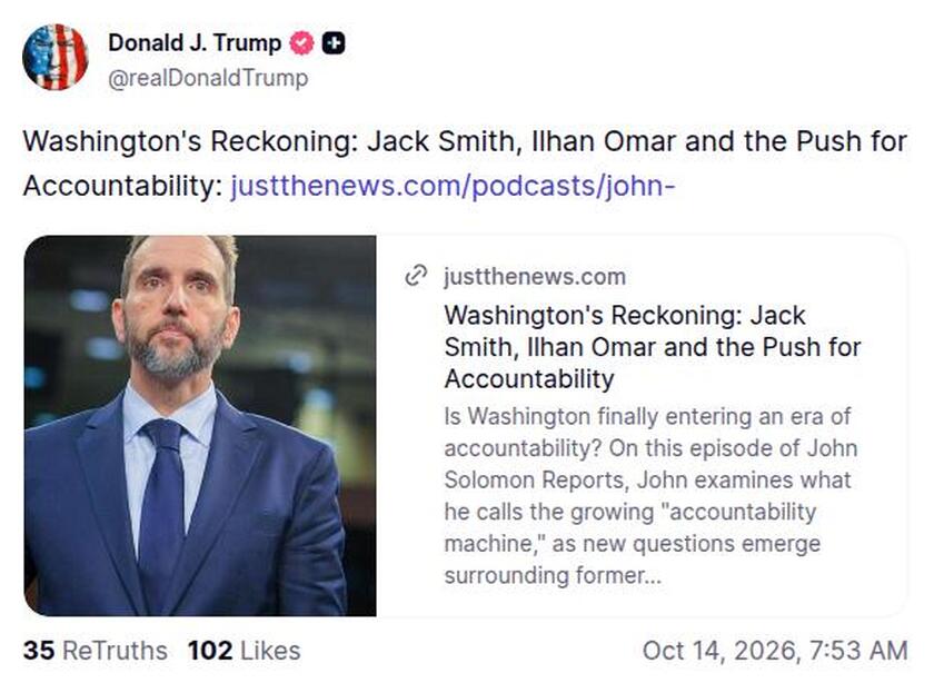 Post preview from Donald Trump