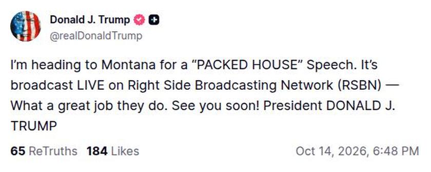 Post preview from Donald Trump