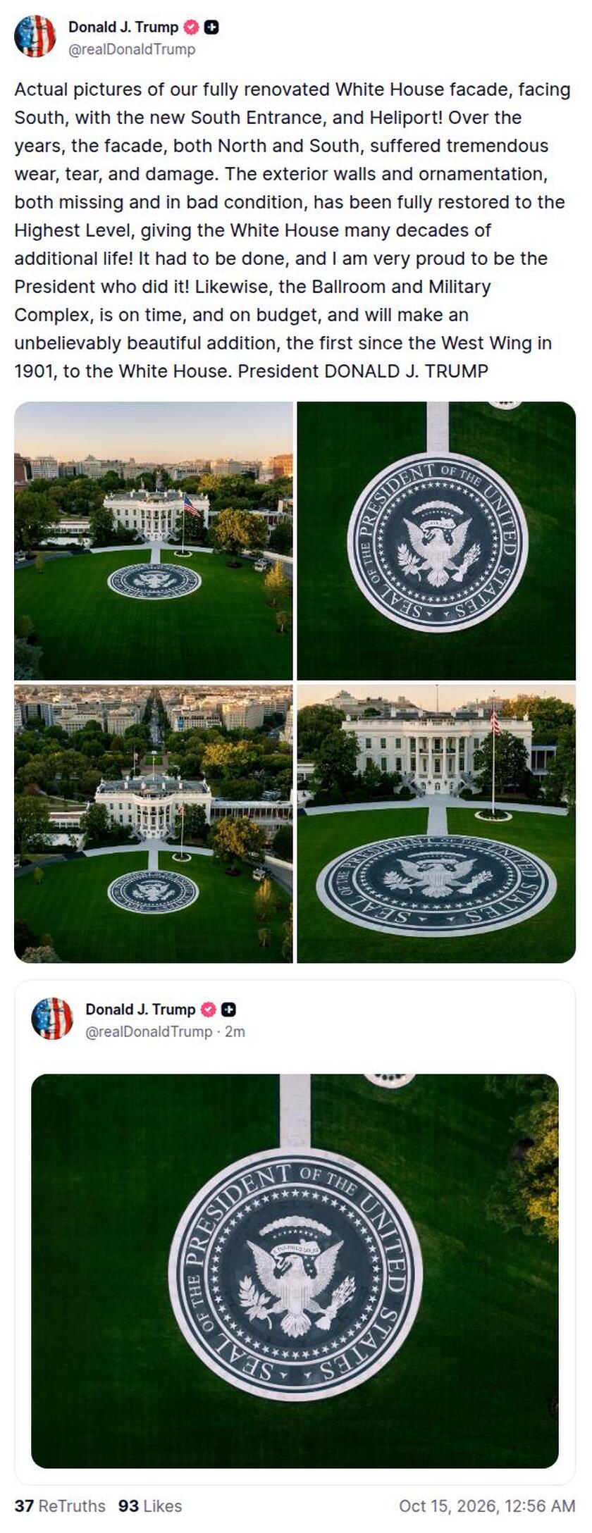 Post preview from Donald Trump