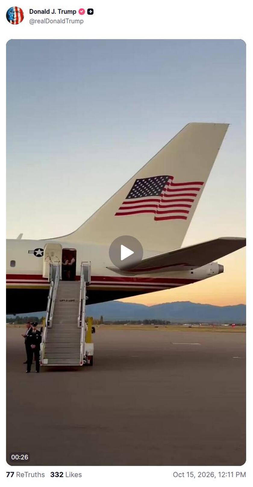 Post preview from Donald Trump
