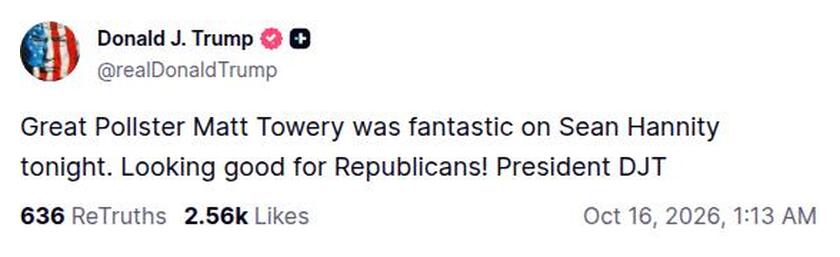 Post preview from Donald Trump