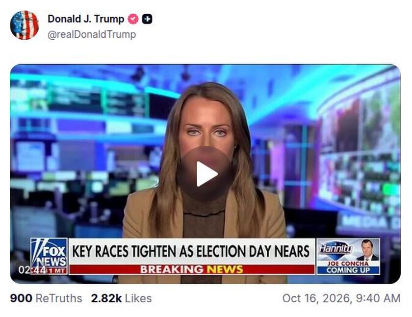 Post preview from Donald Trump
