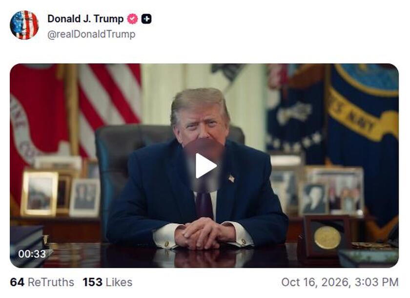 Post preview from Donald Trump