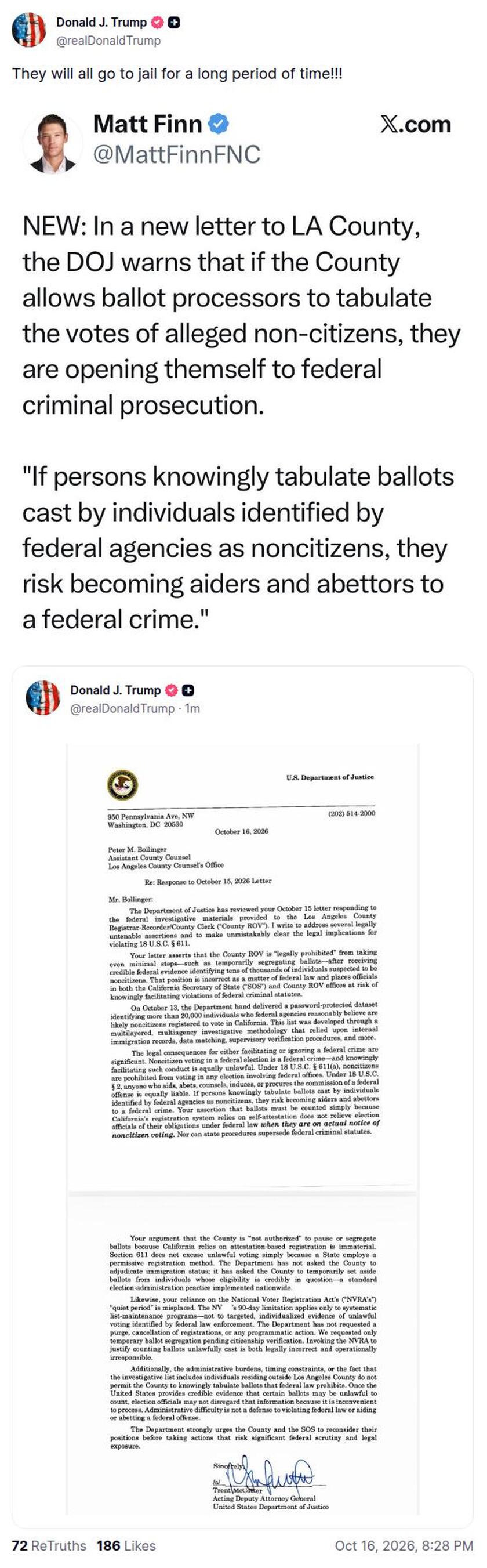 Post preview from Donald Trump
