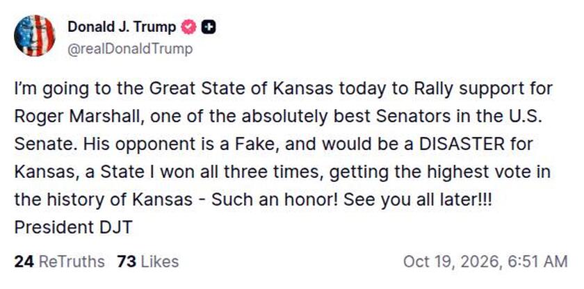 Post preview from Donald Trump