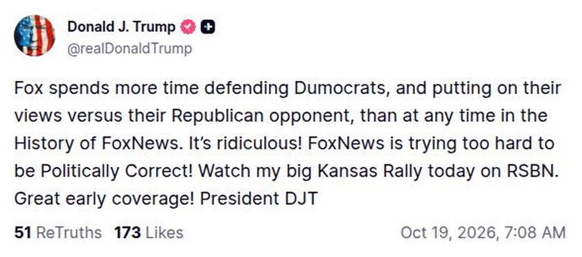 Post preview from Donald Trump