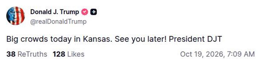 Post preview from Donald Trump