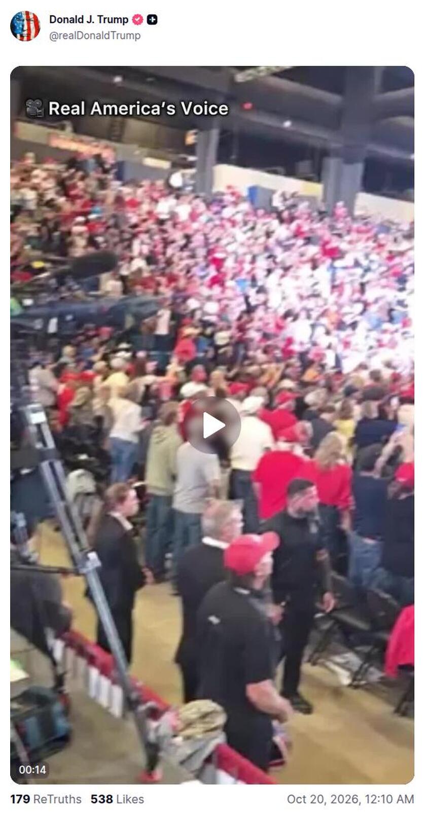 Post preview from Donald Trump