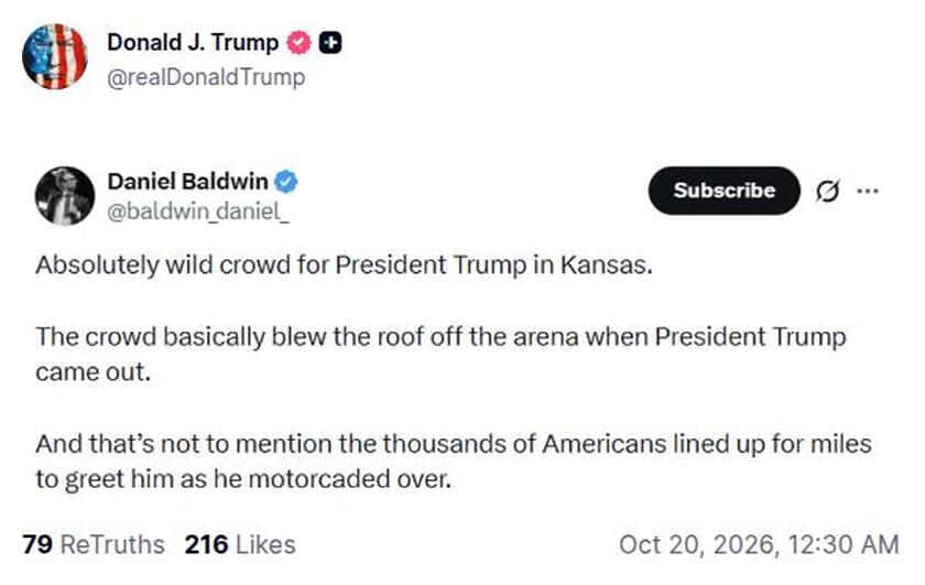 Post preview from Donald Trump