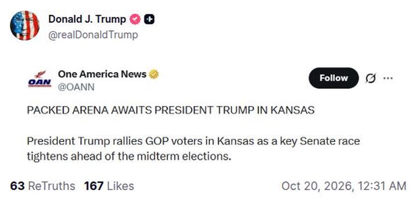 Post preview from Donald Trump