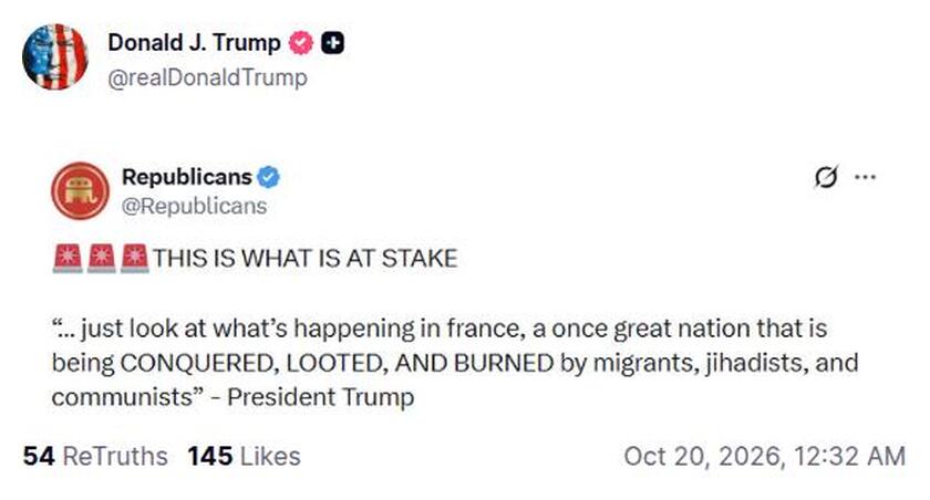 Post preview from Donald Trump