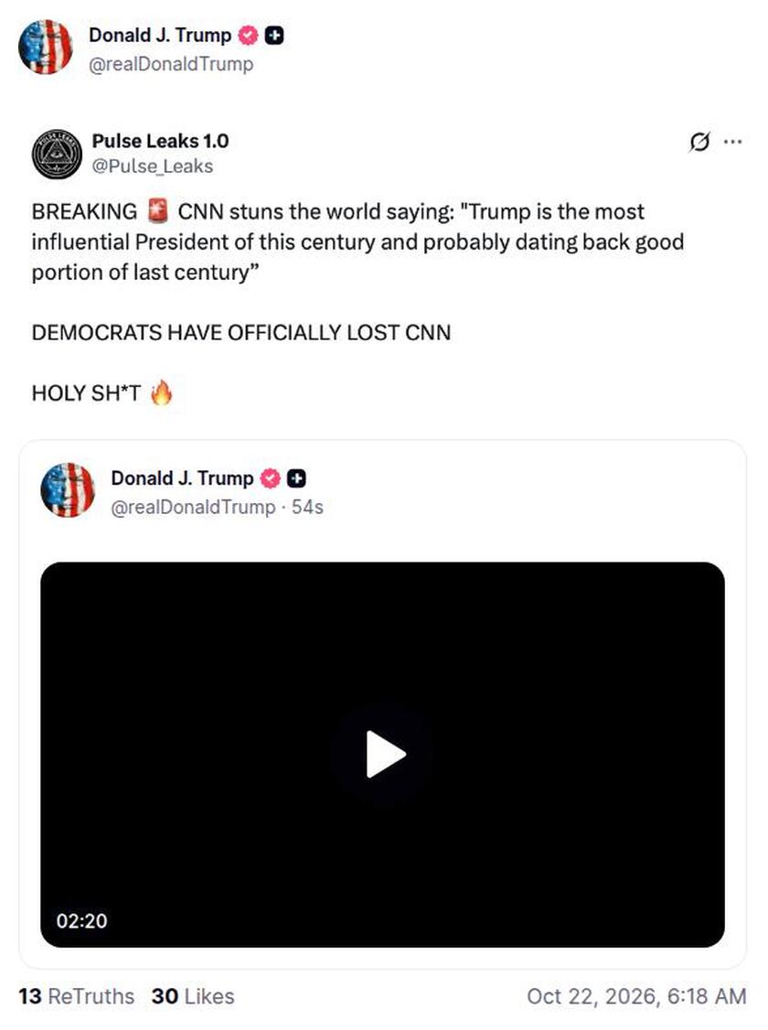 Post preview from Donald Trump