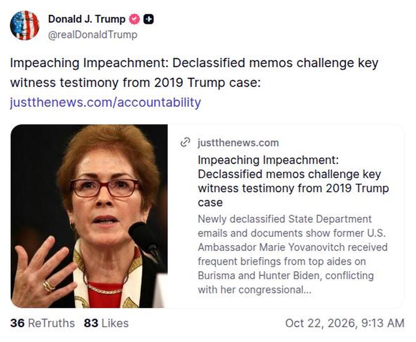 Post preview from Donald Trump