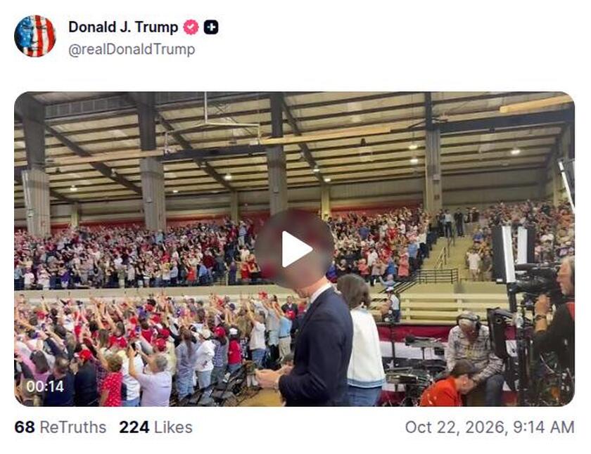 Post preview from Donald Trump