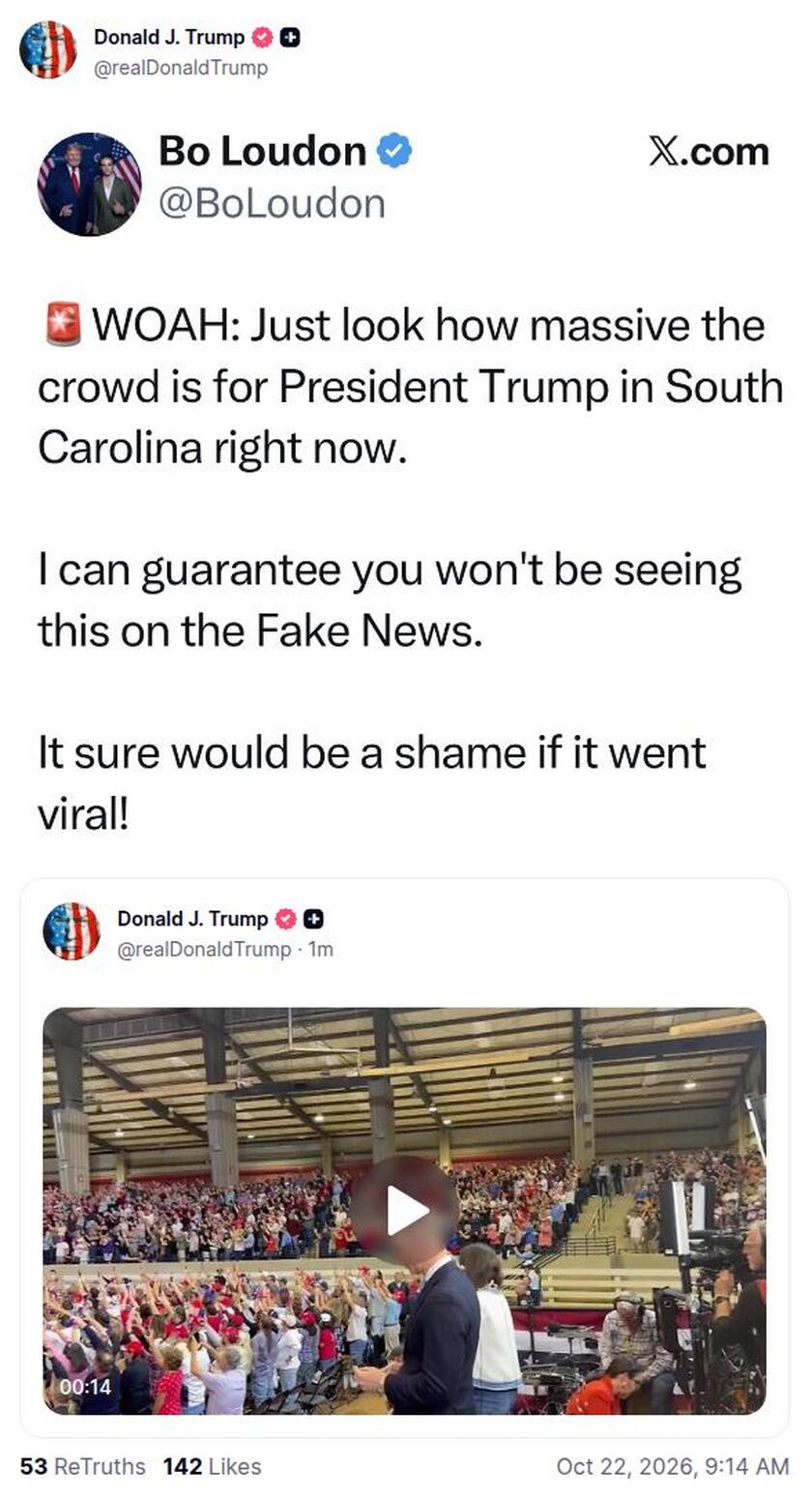 Post preview from Donald Trump