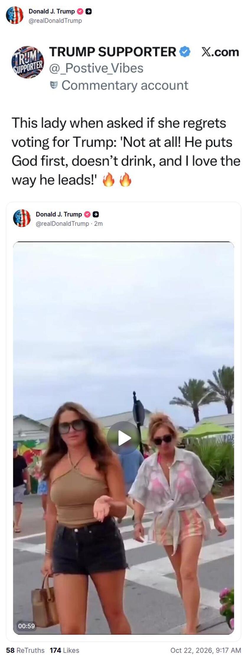 Post preview from Donald Trump