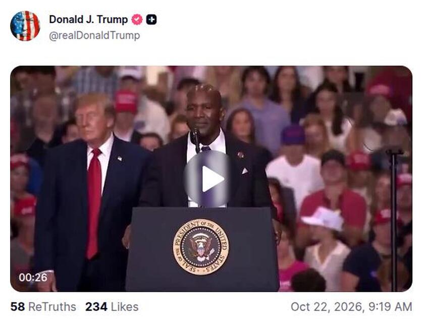 Post preview from Donald Trump