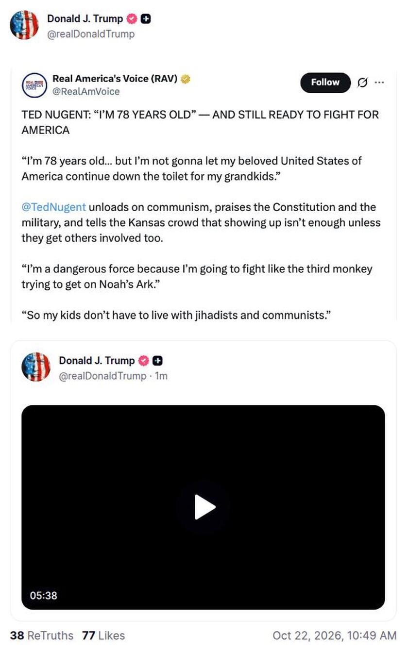 Post preview from Donald Trump