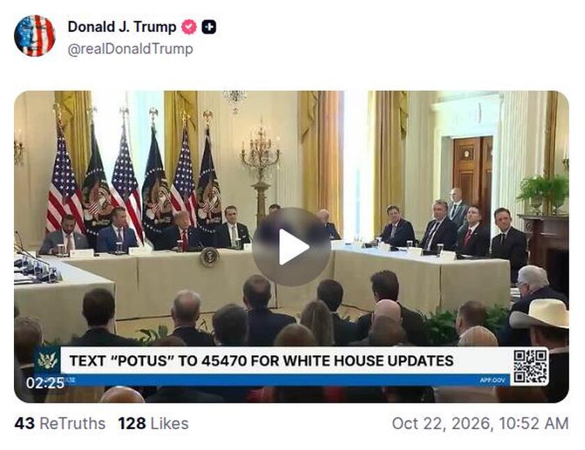 Post preview from Donald Trump