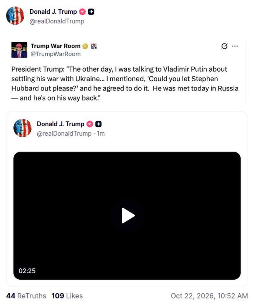 Post preview from Donald Trump