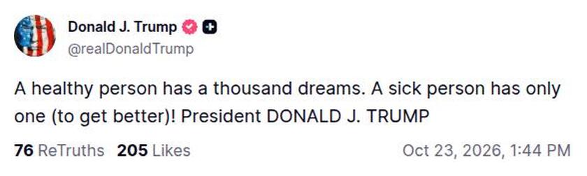 Post preview from Donald Trump