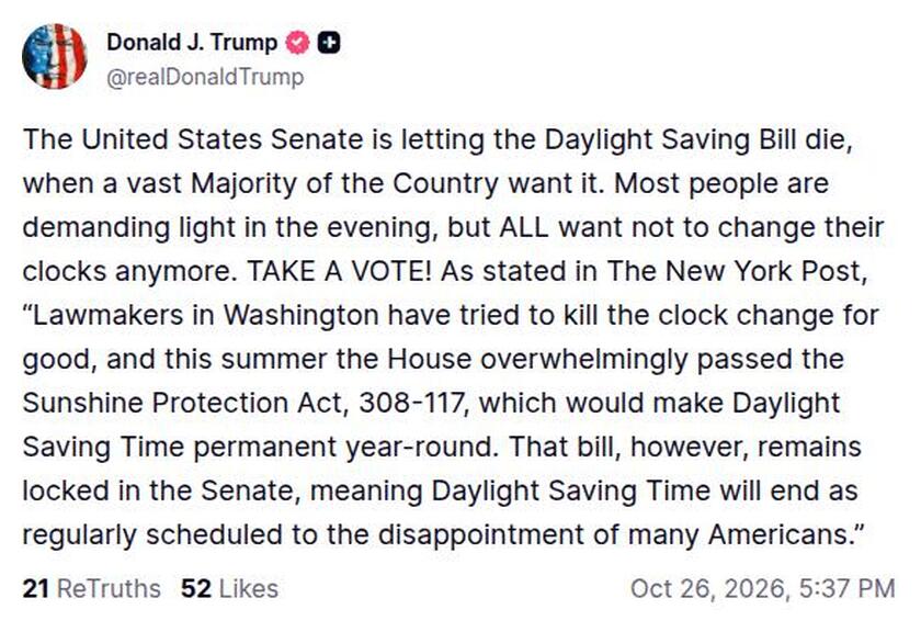 Post preview from Donald Trump