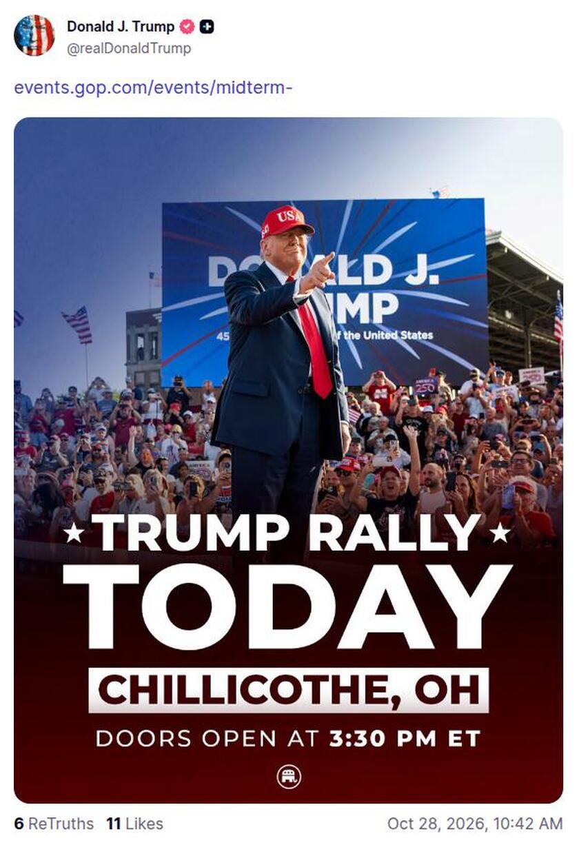 Post preview from Donald Trump