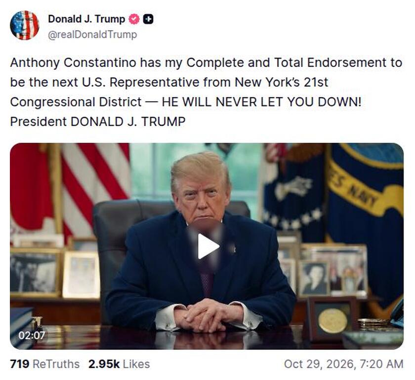 Post preview from Donald Trump