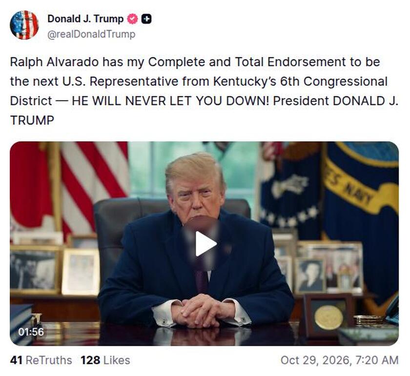 Post preview from Donald Trump