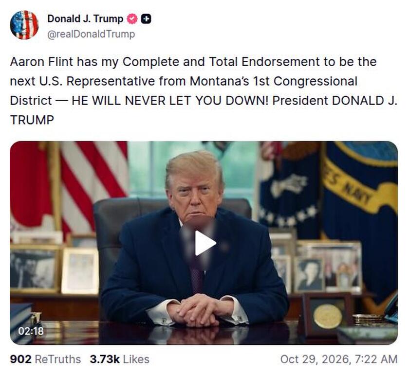 Post preview from Donald Trump